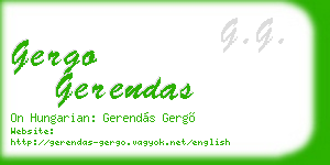 gergo gerendas business card